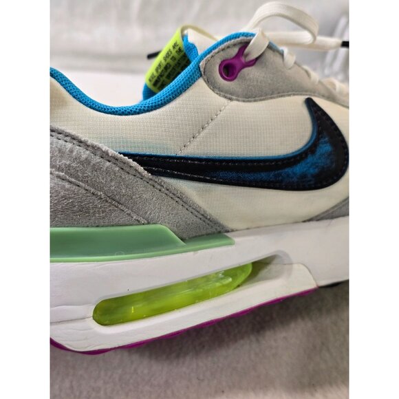 Nike Air Max Dawn GS Grade DX3772 100‎ Sneakers 6Y White/Blue/Gray Mesh & Suede - Picture 3 of 12